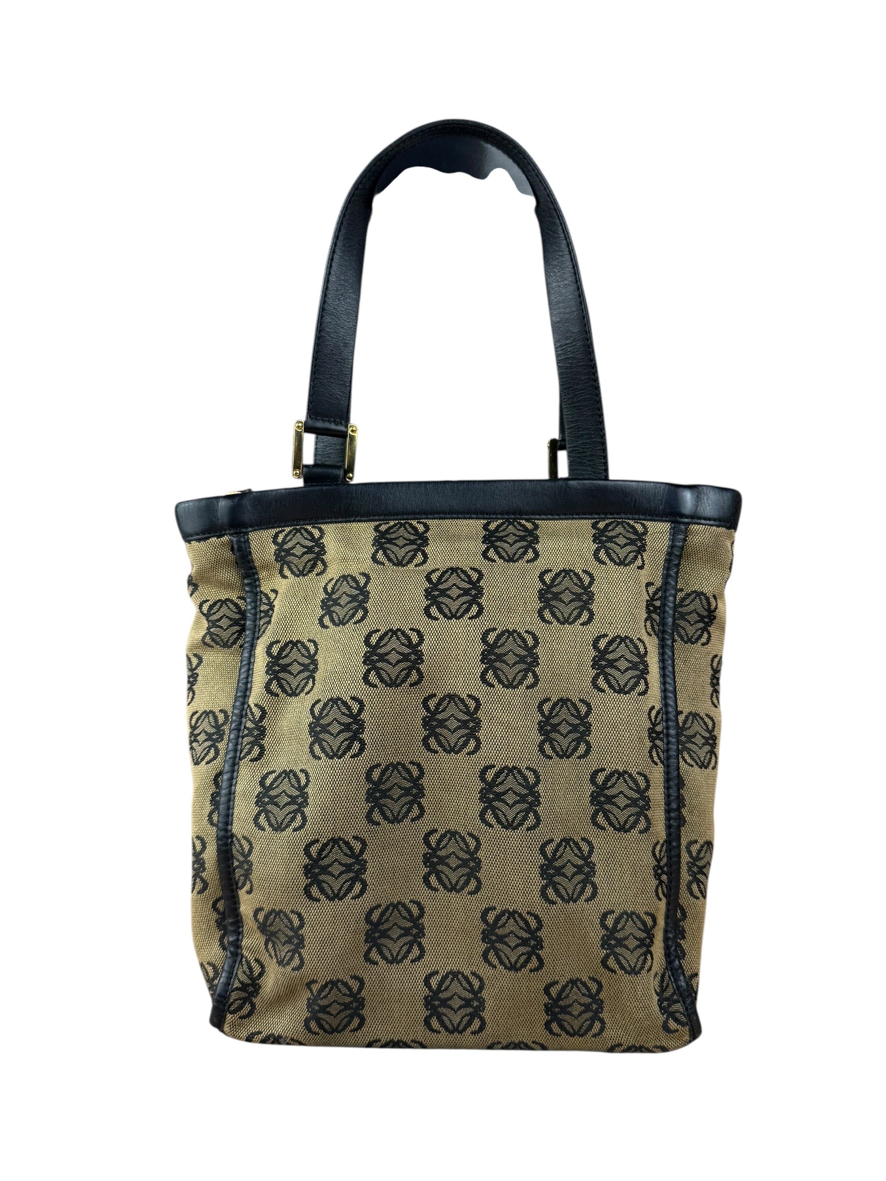 Loewe Vintage Canvas Anagram Zip Tote Bag