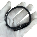 Louis Vuitton Dark Gray Leather Slim Bracelet