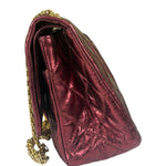 Chanel Patent Burgundy Quilted Leather 2.55 Reissue Double Flap Bag 2008