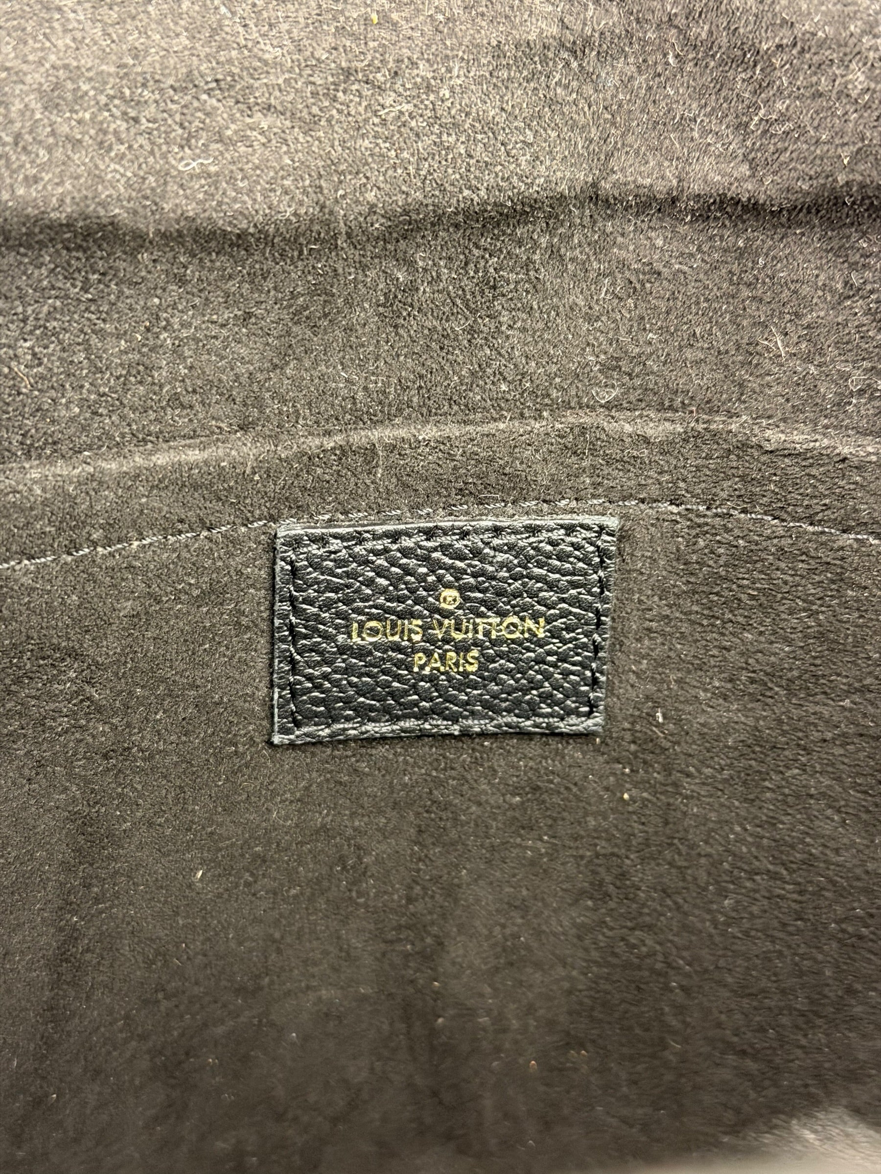 Louis Vuitton Black Leather/ Monogram Marignan 2Way Bag
