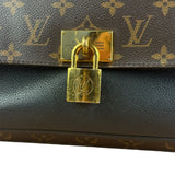 Louis Vuitton Black Leather/ Monogram Marignan 2Way Bag