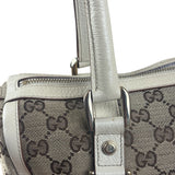 Gucci Bicolor Leather Trim Canvas GG Monogram Shoulder Bag
