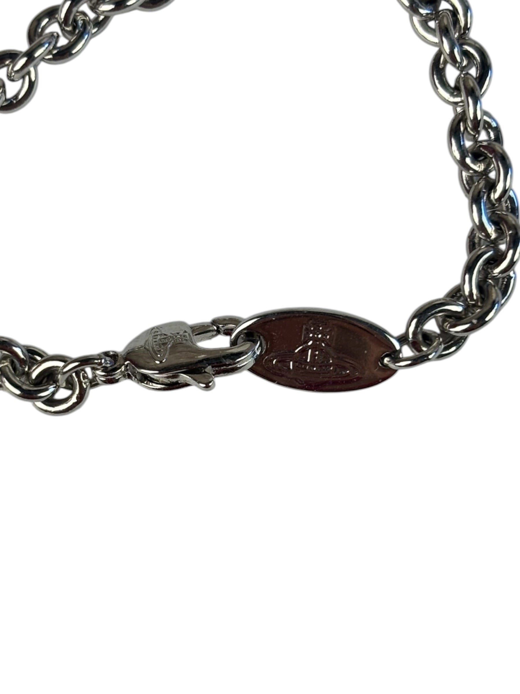 Vivienne Westwood Silver Bas Relief Pendant Necklace