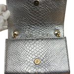 Yves Saint Laurent Metallic Silver Leather Kate Small Tassel Shoulder Bag