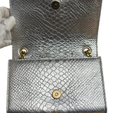Yves Saint Laurent Metallic Silver Leather Kate Small Tassel Shoulder Bag