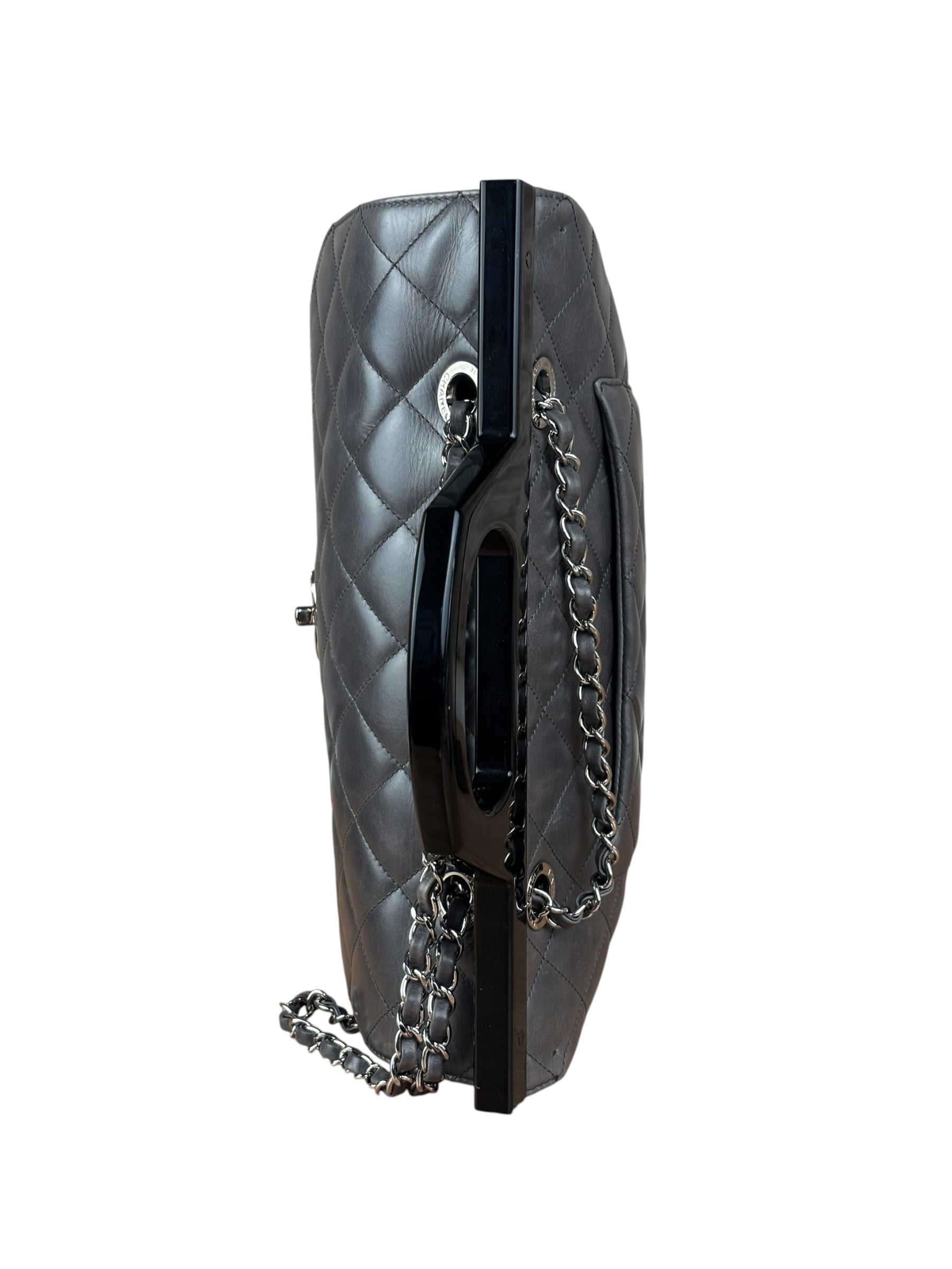 Chanel Dark Grey Cockpit Flap Shoulder Bag 2015