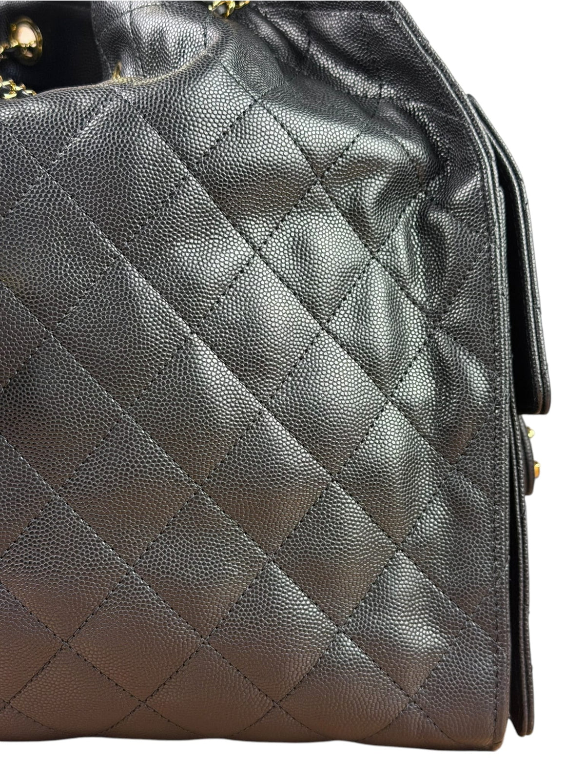 Chanel Medium Black Caviar 25 Hobo Bag