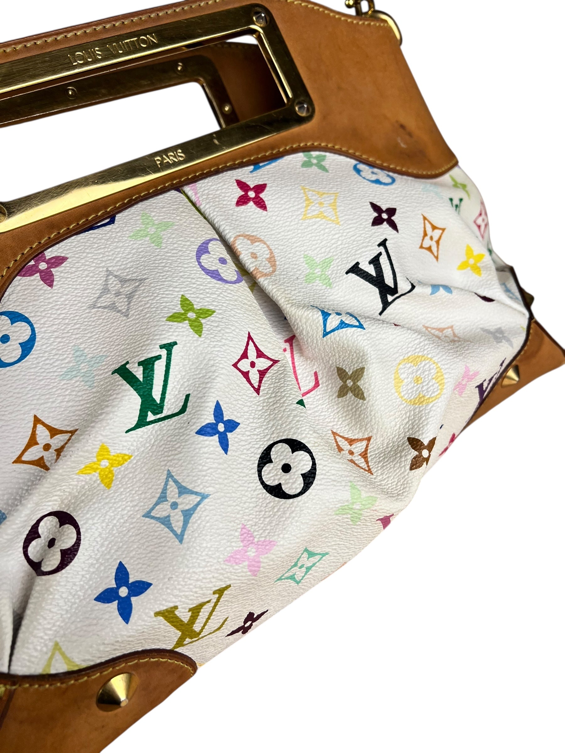 Louis Vuitton White Murakami Judy MM 2Way