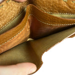 Fendi Bronze Bi-Fold Pebbled Leather Wallet