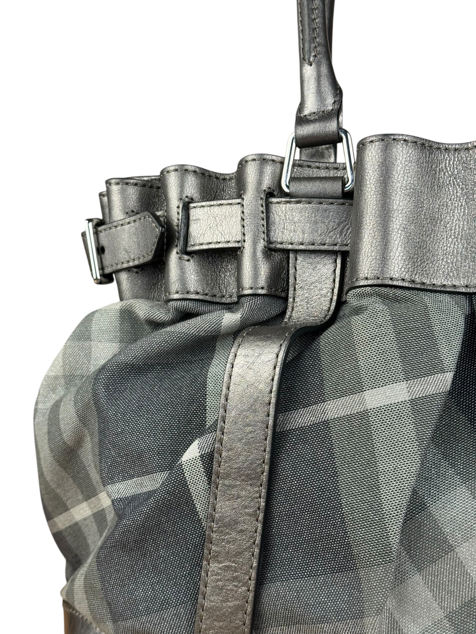 Burberry Vintage Grey Nova Check Shoulder Bag