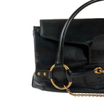 Gucci Vintage Black Horsebit Flap Bag