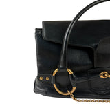 Gucci Vintage Black Horsebit Flap Bag