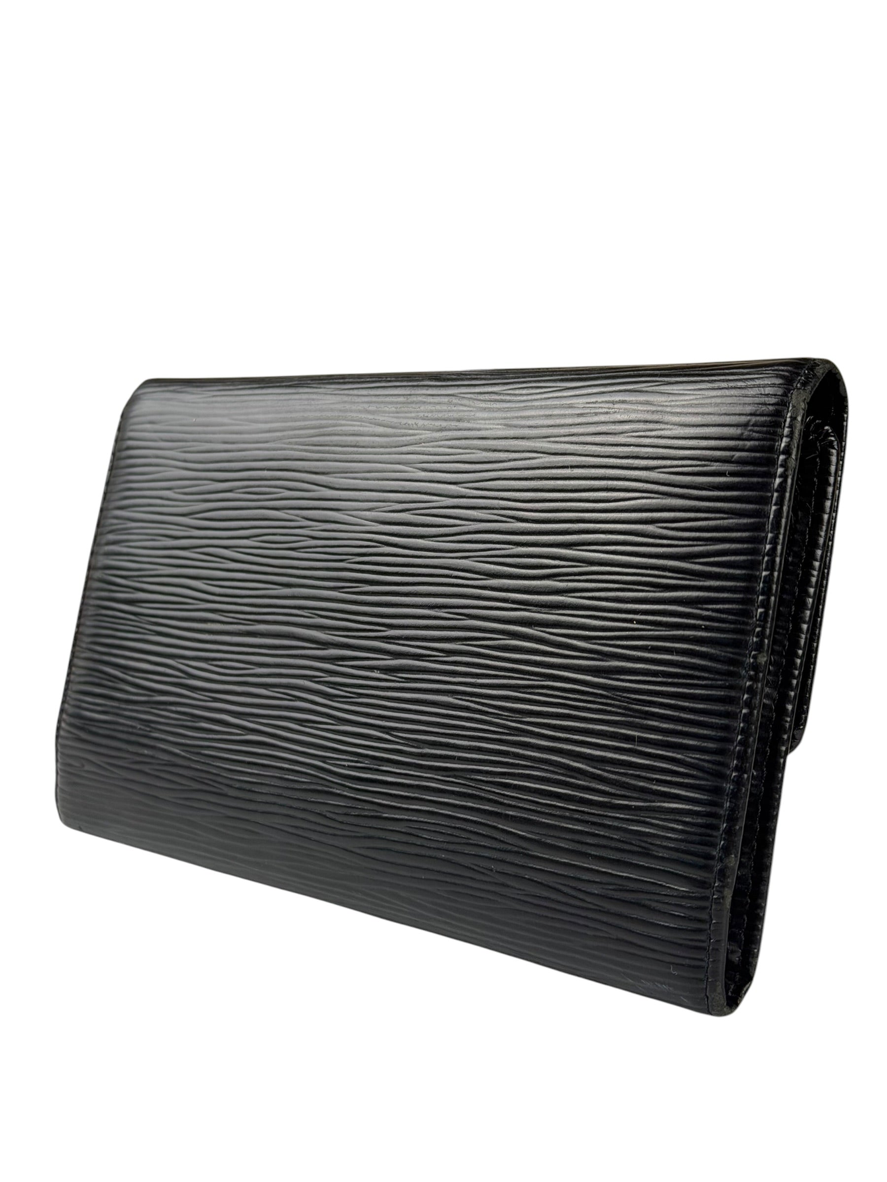 Louis Vuitton Black Epi Leather Long Wallet