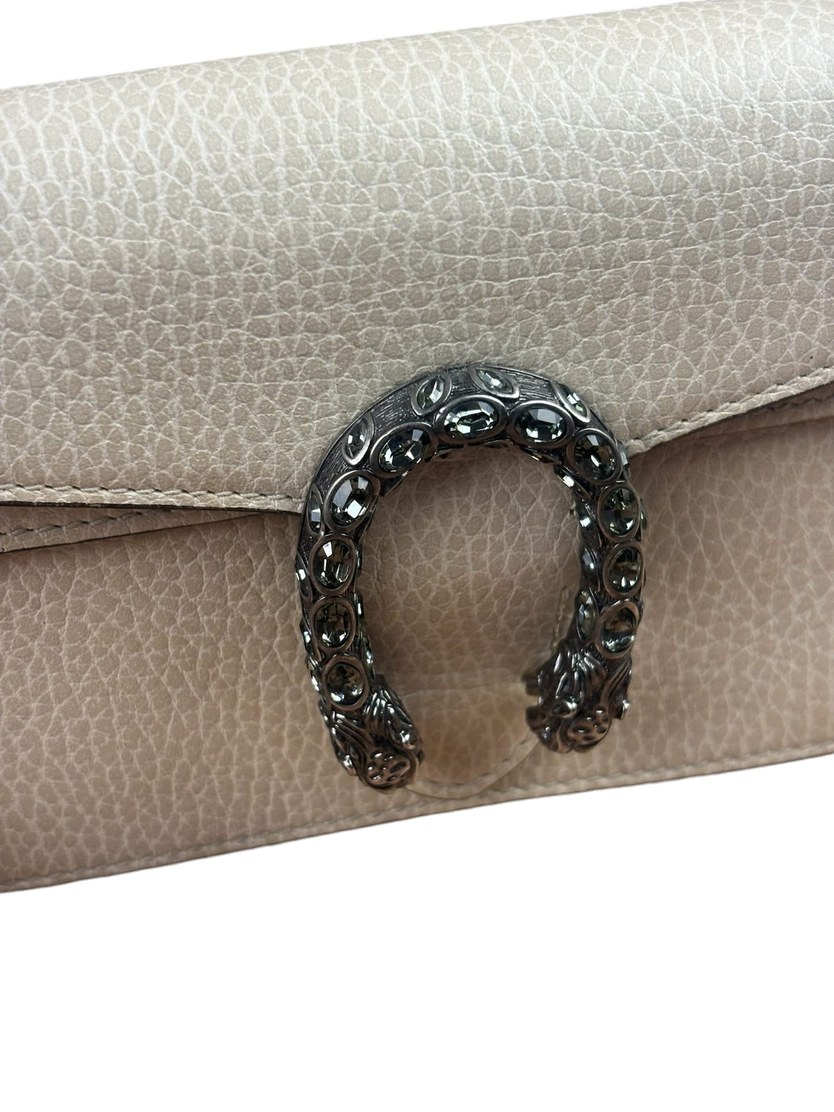 Gucci Cream Beige Leather Dionysus Super Mini Bag