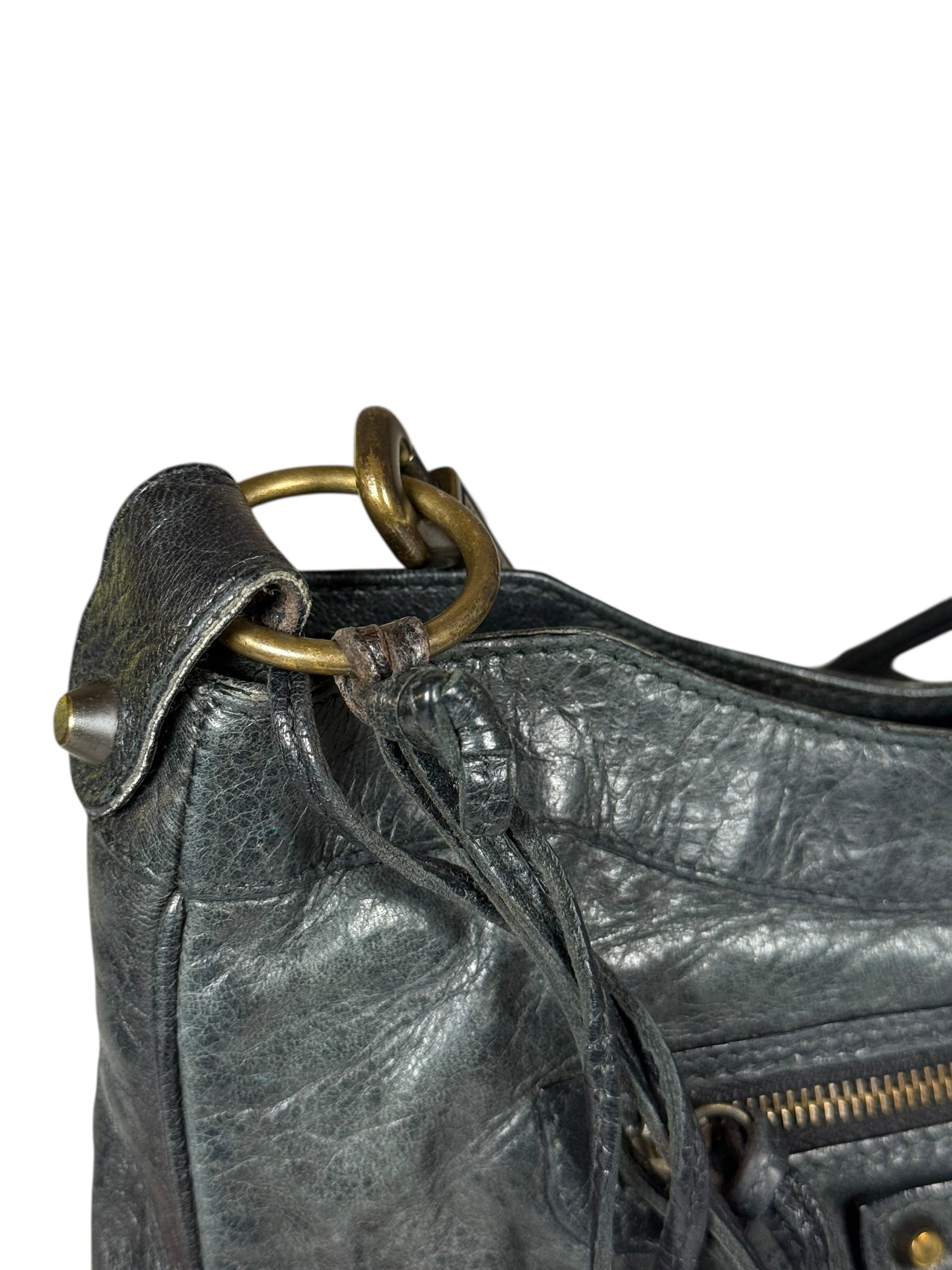 Balenciaga Black Moto Crossbody Bag