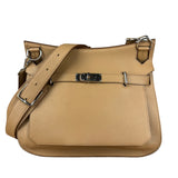Hermes Jypsiere Tan Clemence Leather Shoulder Bag 2008