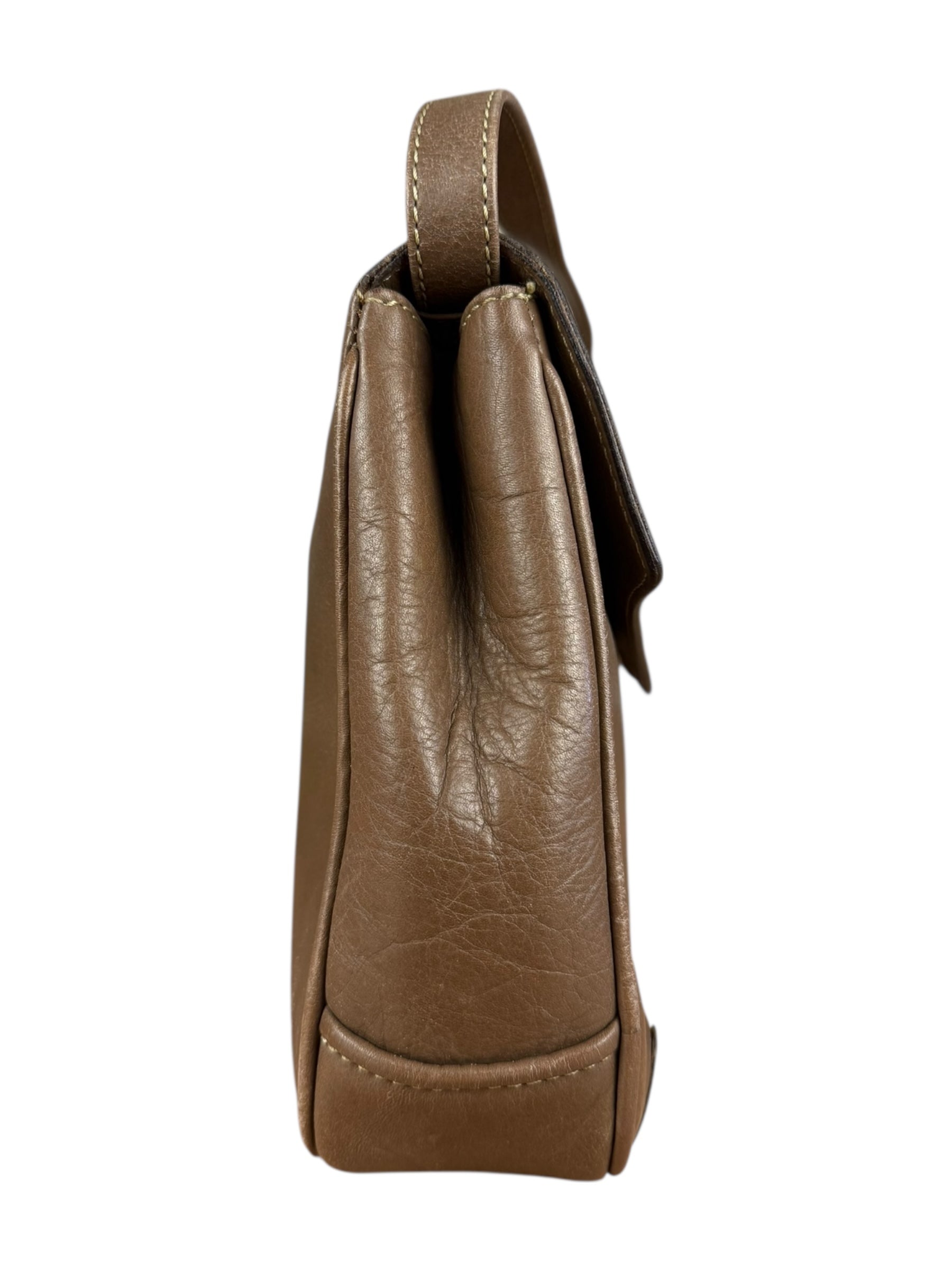 Celine Vintage Brown Leather Crossbody