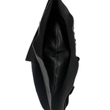 Yves Saint Laurent Black Leather St. Tropez Ruffled Hobo Bag