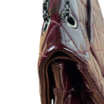 Chanel Burgundy Quilted Patent Leather 2.55 Reissue 227 Large Double Flap Bag 2011