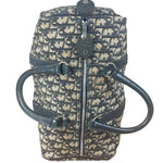 Christian Dior Vintage Navy Blue Trotter Oblique Bowling Boston Hand Bag