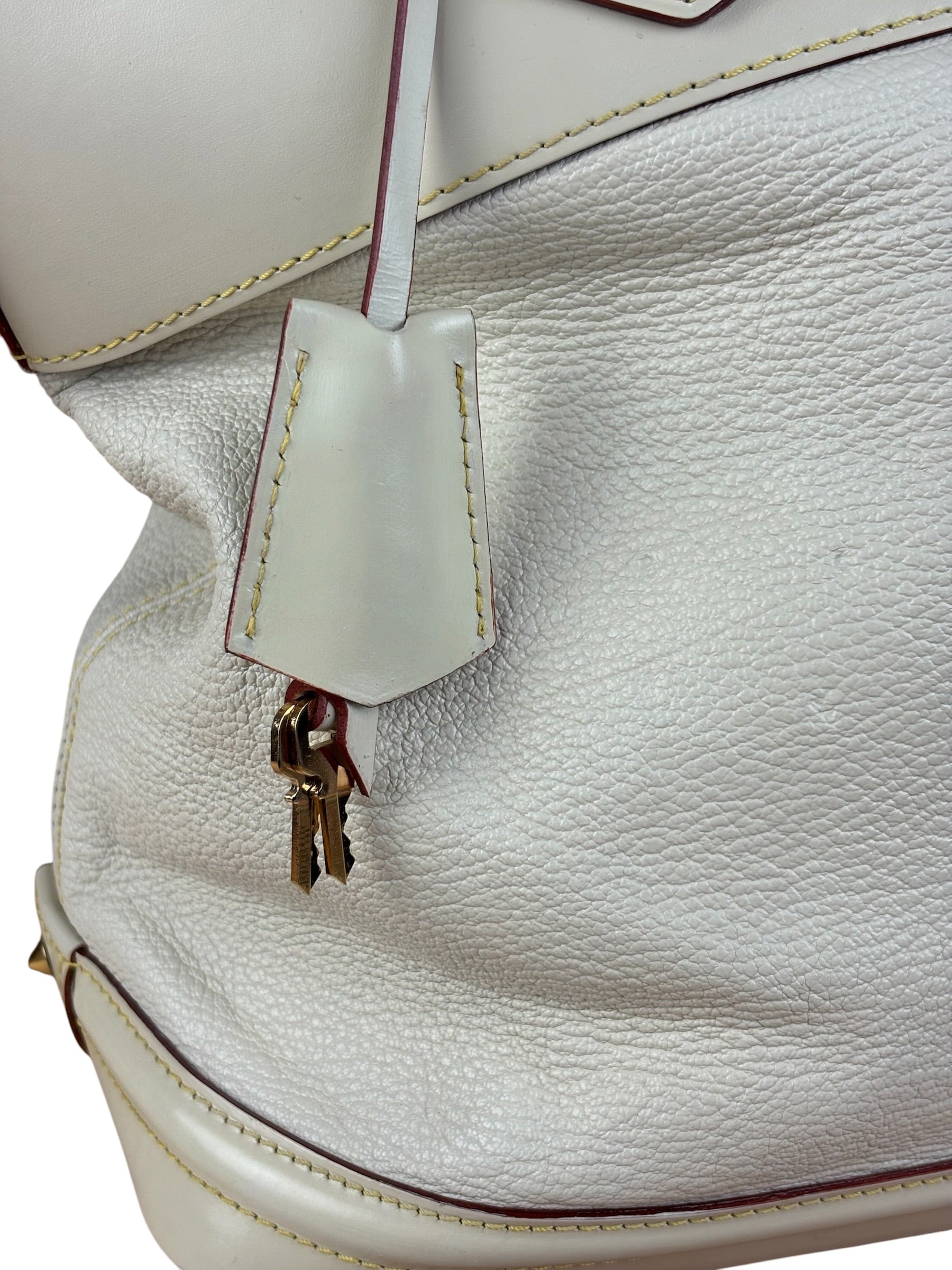 Louis Vuitton Cream Leather Suhali Lockit MM