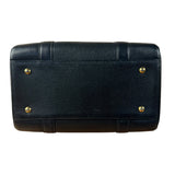 MCM Vintage Black Leather Boston Handbag
