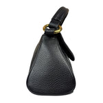 MCM Black Pebbled Leather Baugette