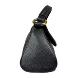 MCM Black Pebbled Leather Baugette