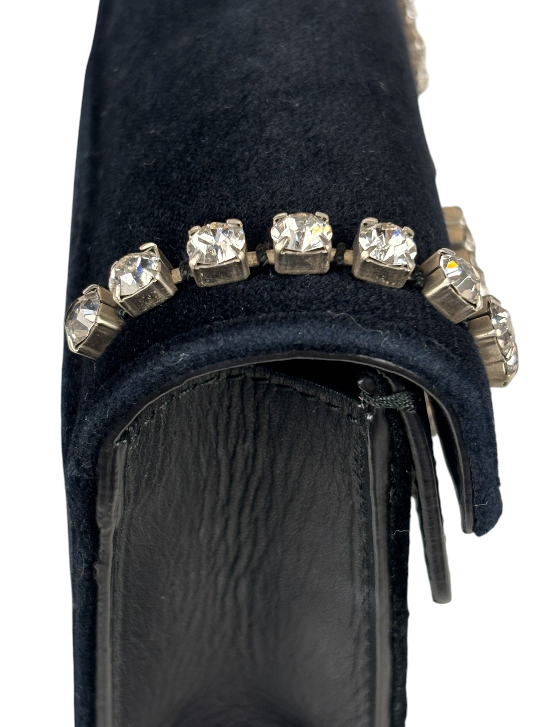 Gucci Mini Velvet Black Rhinestone Dionysus Crossbody