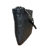 Chanel Black Quilted Leather Uniform Chain Crossbody 2018