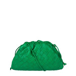 Bottega Veneta Green Leather Intercciato Small Crossbody