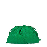 Bottega Veneta Green Leather Intercciato Small Crossbody