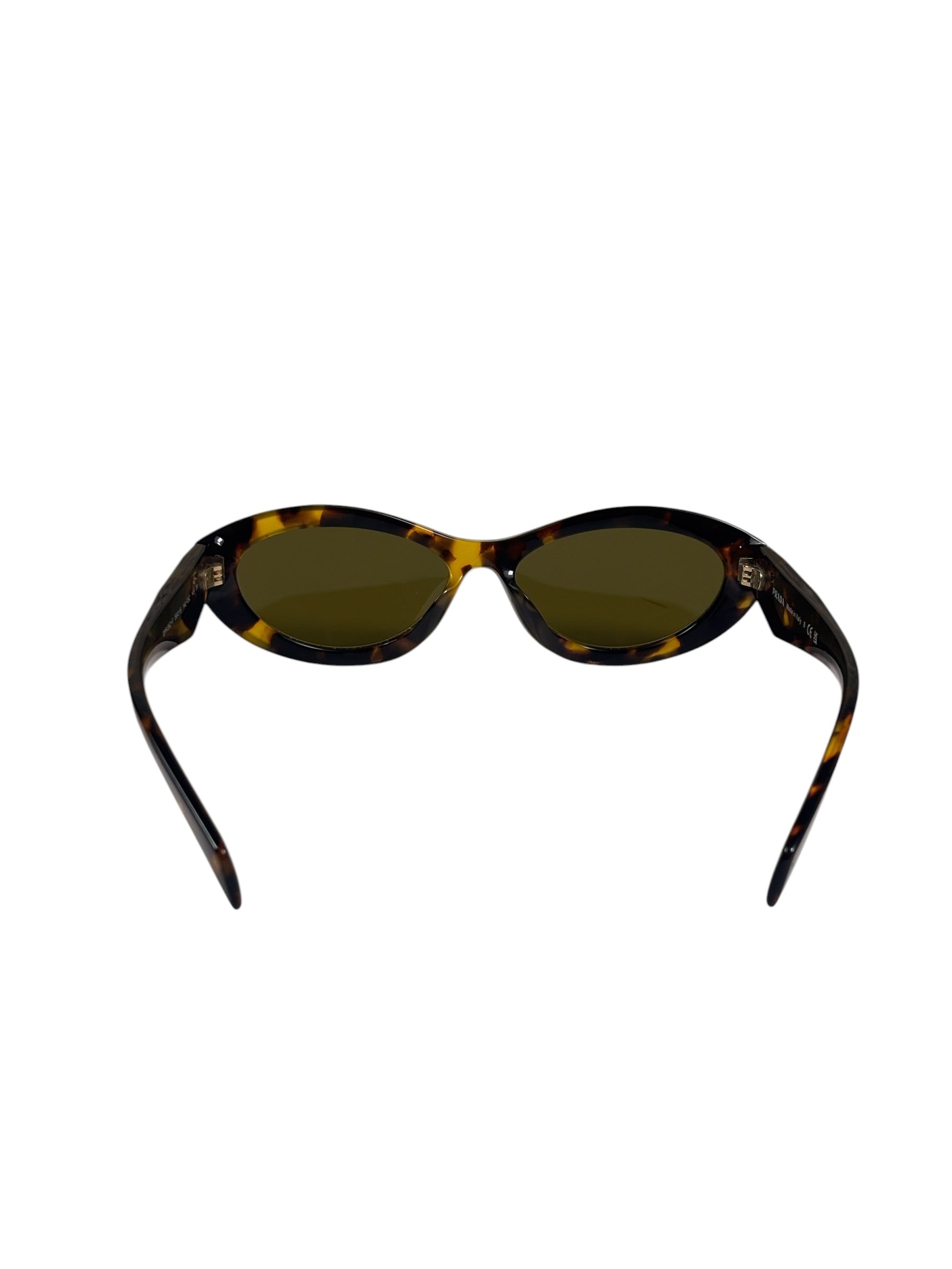 Prada Tortoise Shell Oval Sunglasses SPR 26Z-F