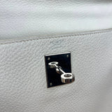 Hermes Kelly 32 White Clemence Leather Handbag 2008