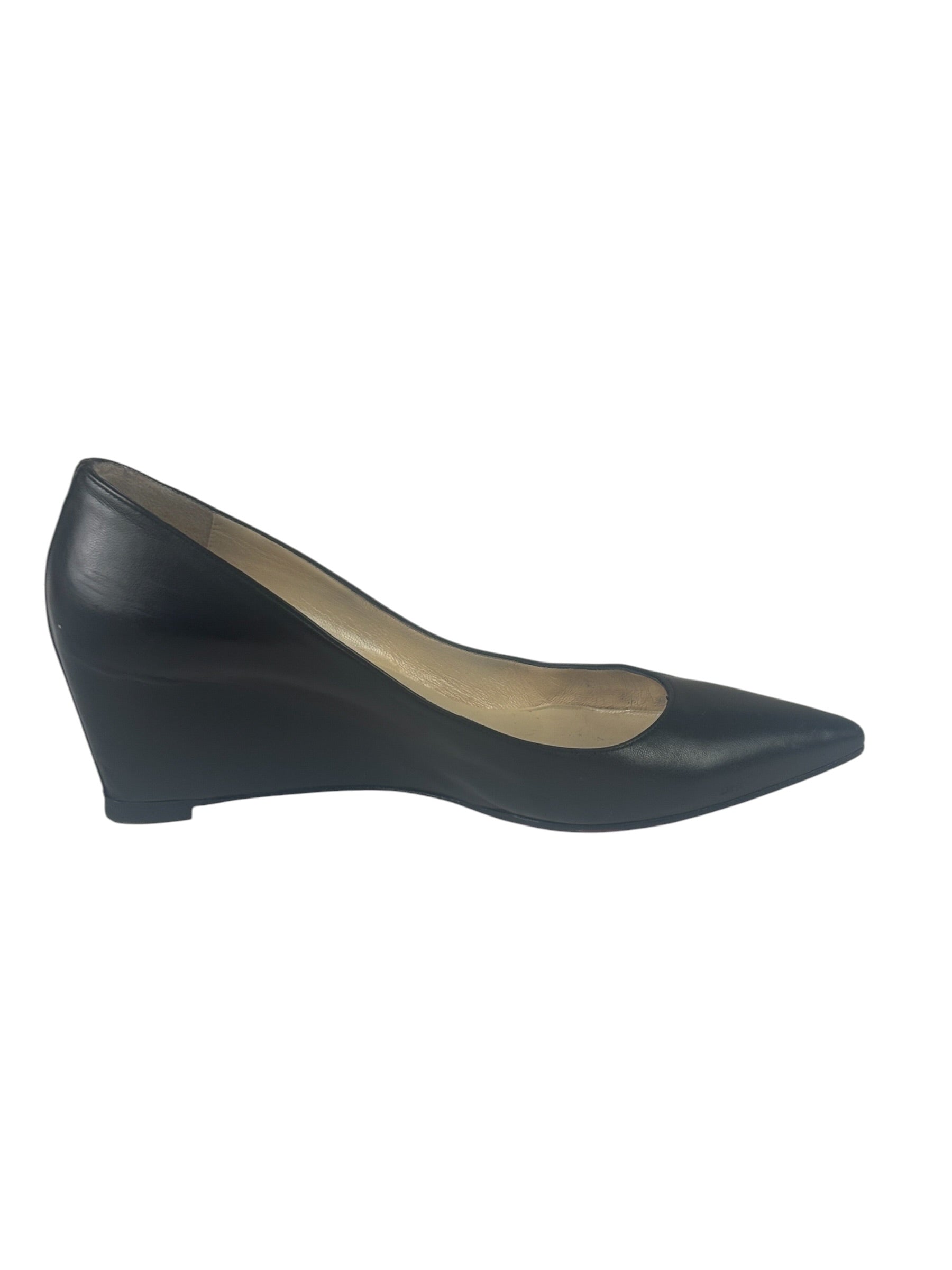 Christian Louboutin Black Leather Agneska Wave Pump