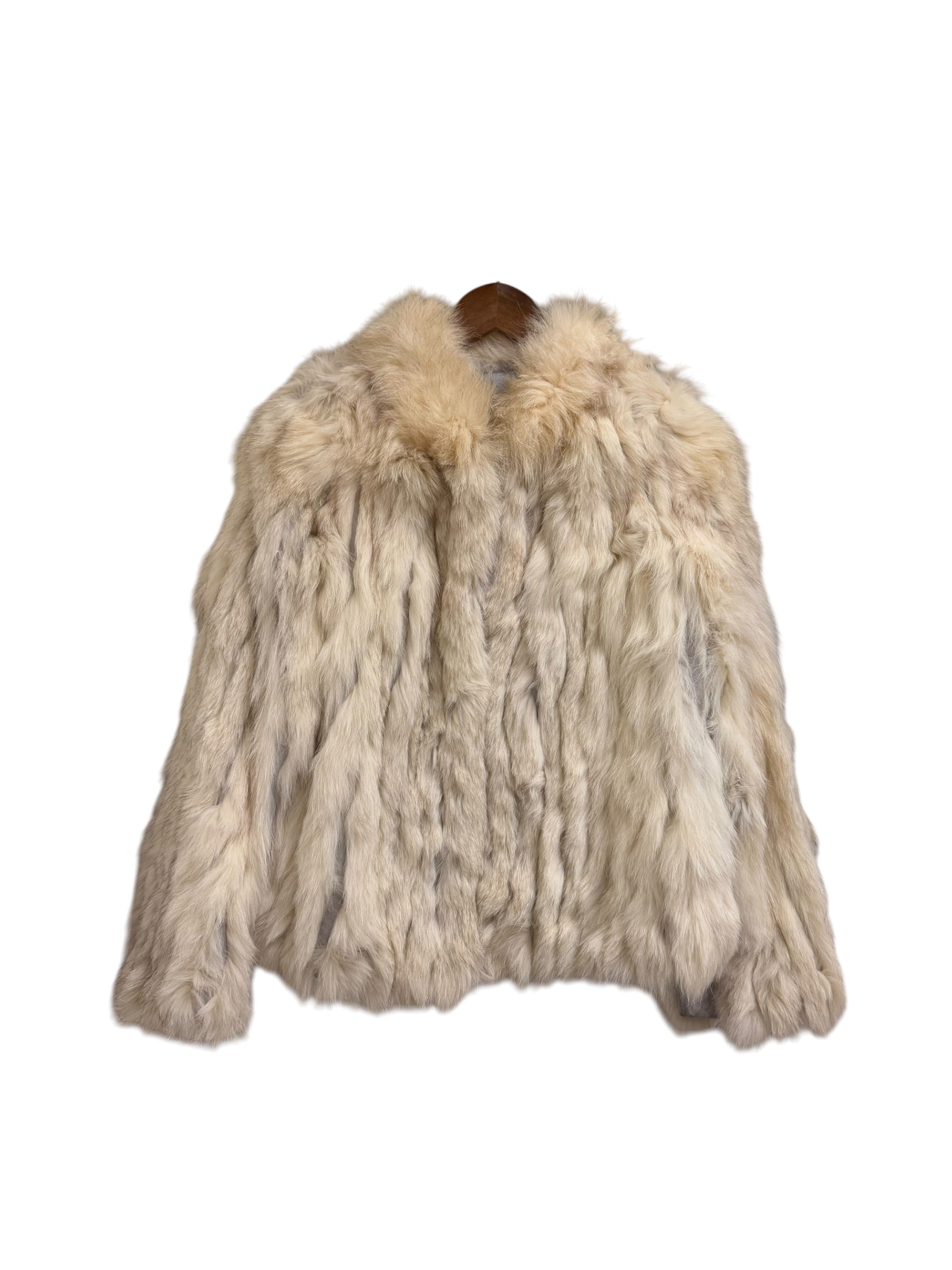 Vintage Ivory/Brown Fox Fur Coat