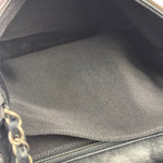 Chanel Black Lambskin Chocolate Bar Quilted Chain Shoulder Bag 2000
