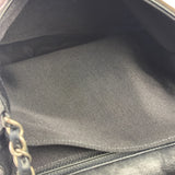 Chanel Black Lambskin Chocolate Bar Quilted Chain Shoulder Bag 2000
