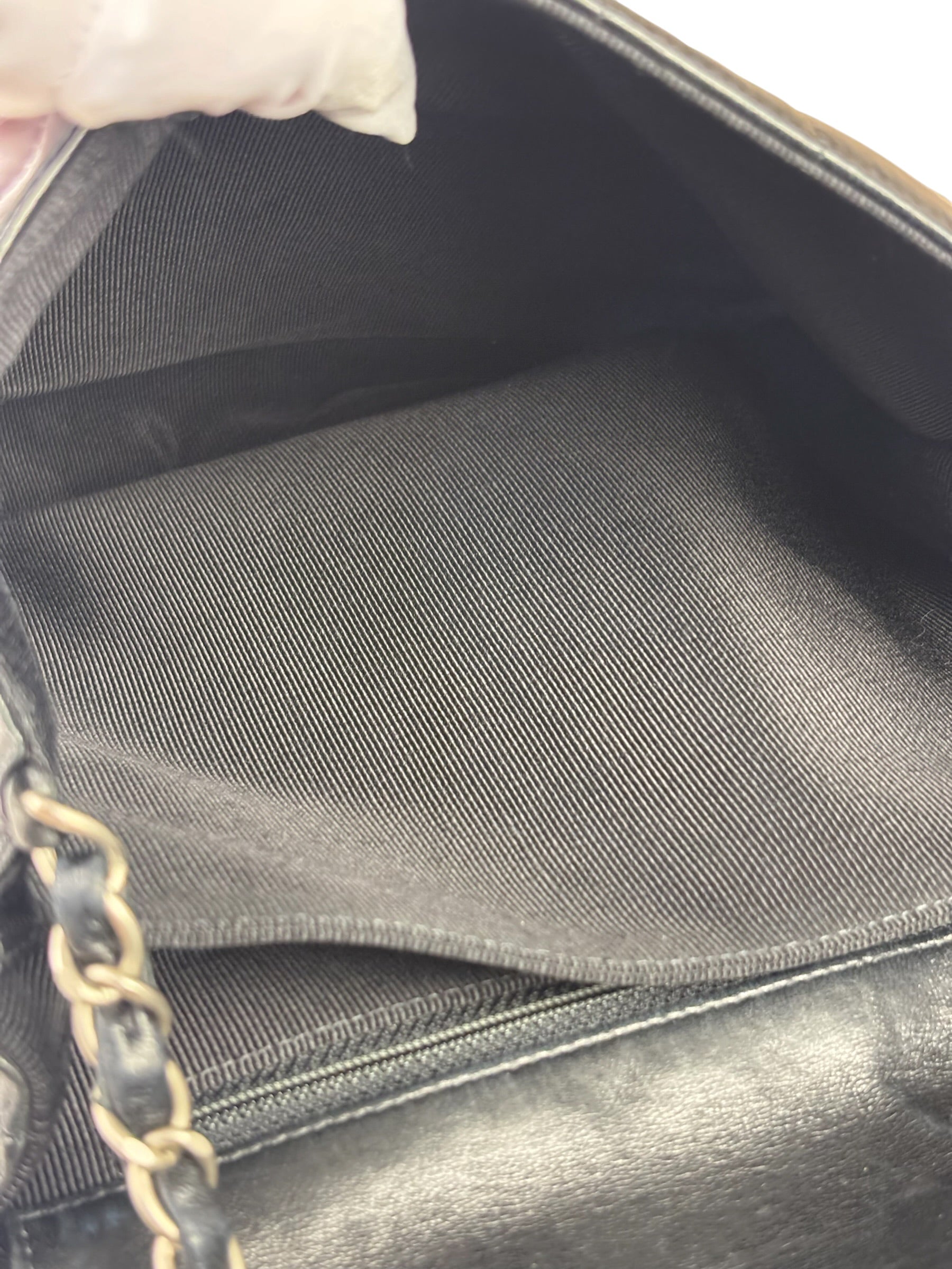 Chanel Black Lambskin Chocolate Bar Quilted Chain Shoulder Bag 2000