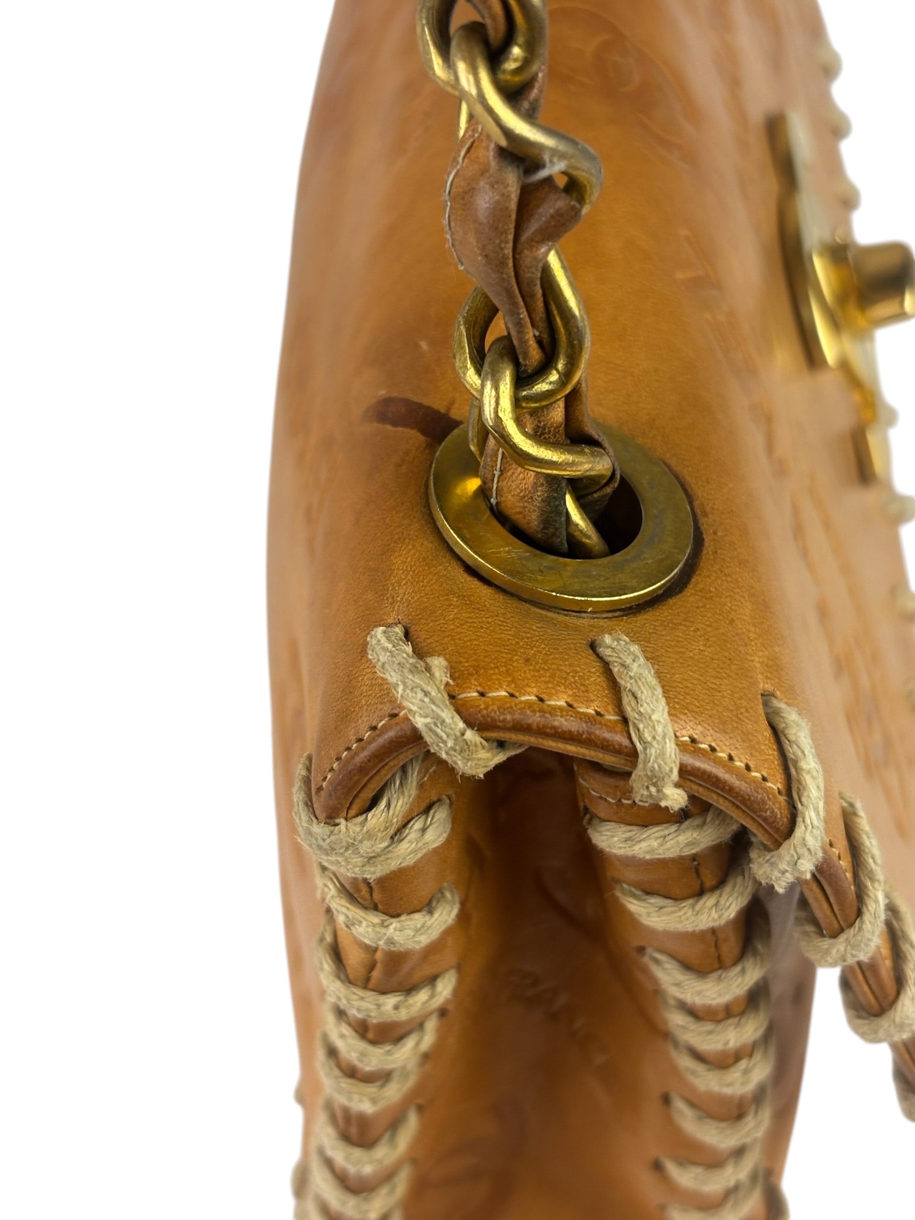Chanel Brown Leather Western Embossed CC Flap Bag