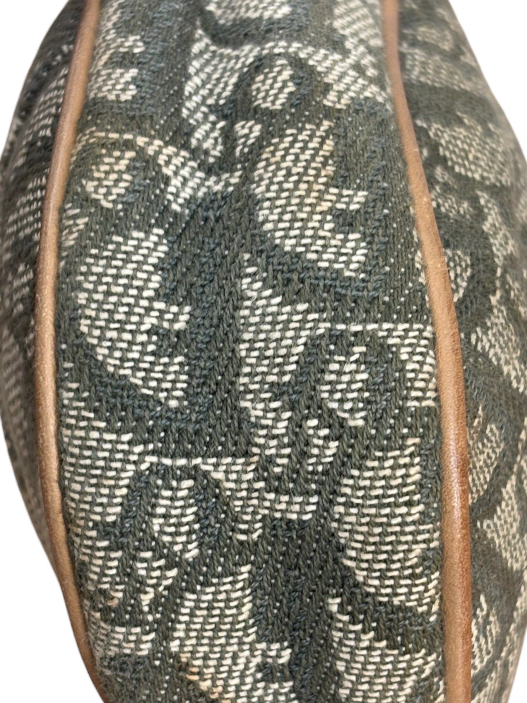 Christian Dior Vintage Olive Green Oblique Saddle Pochette
