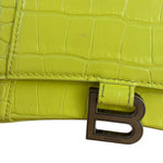 Balenciaga Small Yellow Croc Hourglass 2Way