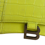 Balenciaga Small Yellow Croc Hourglass 2Way