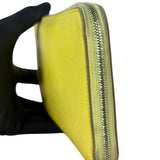 Hermes Yellow Leather Silk'In Classique Long Wallet