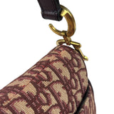 Christian Dior Burgundy Trotter Mini Saddle Bag
