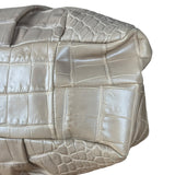 Coach Beige Maggie Croc Handbag