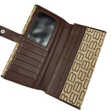 Balenciaga Vintage Brown Canvas Logo Long Wallet