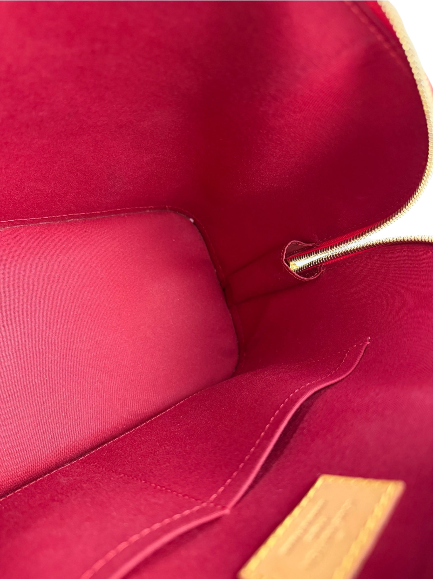 Louis Vuitton Red Vernis Alma MM Handbag