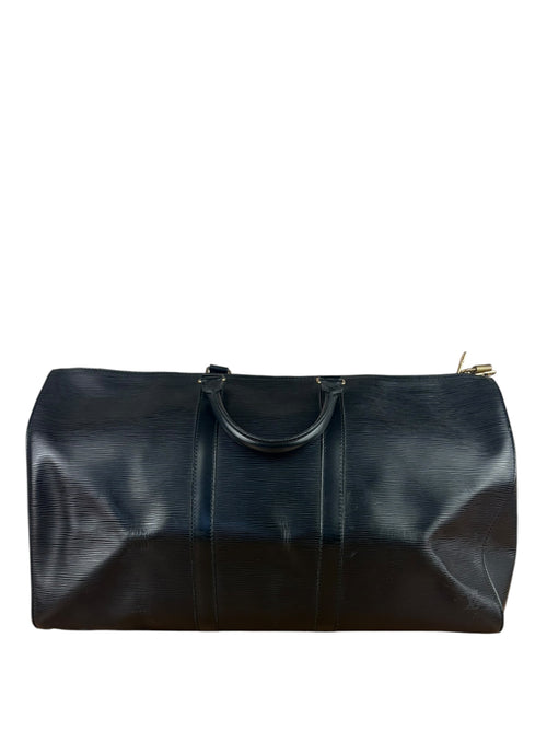 Louis Vuitton Black Epi Leather Keepall 50