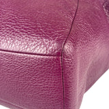 Coach Purple Pebbled Leather Small Kelsey Satchel Two-Way Bag